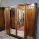 Large Art Deco bookcase wardrobe in mahogany and bronze.