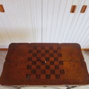 Secretary with mechanism - 4 secret drawers - lock - marquetry chessboard - 1950