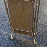 Vintage folding serving table on wheels
