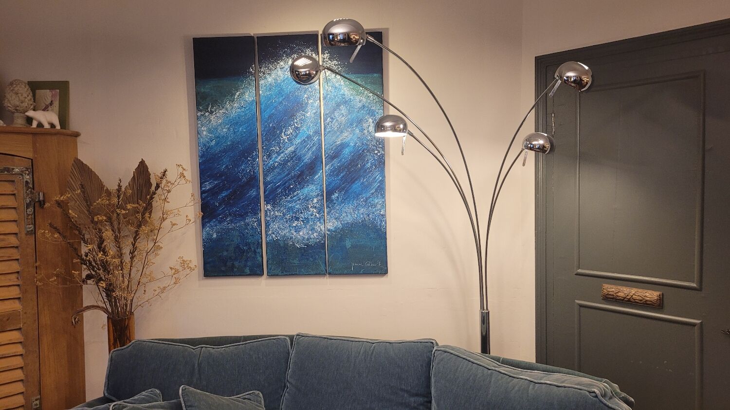 Floor lamp lily of the valley 70's