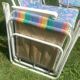 Chaise camping vintage rayée