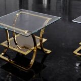 Vintage Mid-Century Italian Modern Glass Coffee Tables, 1960s, Set of 2