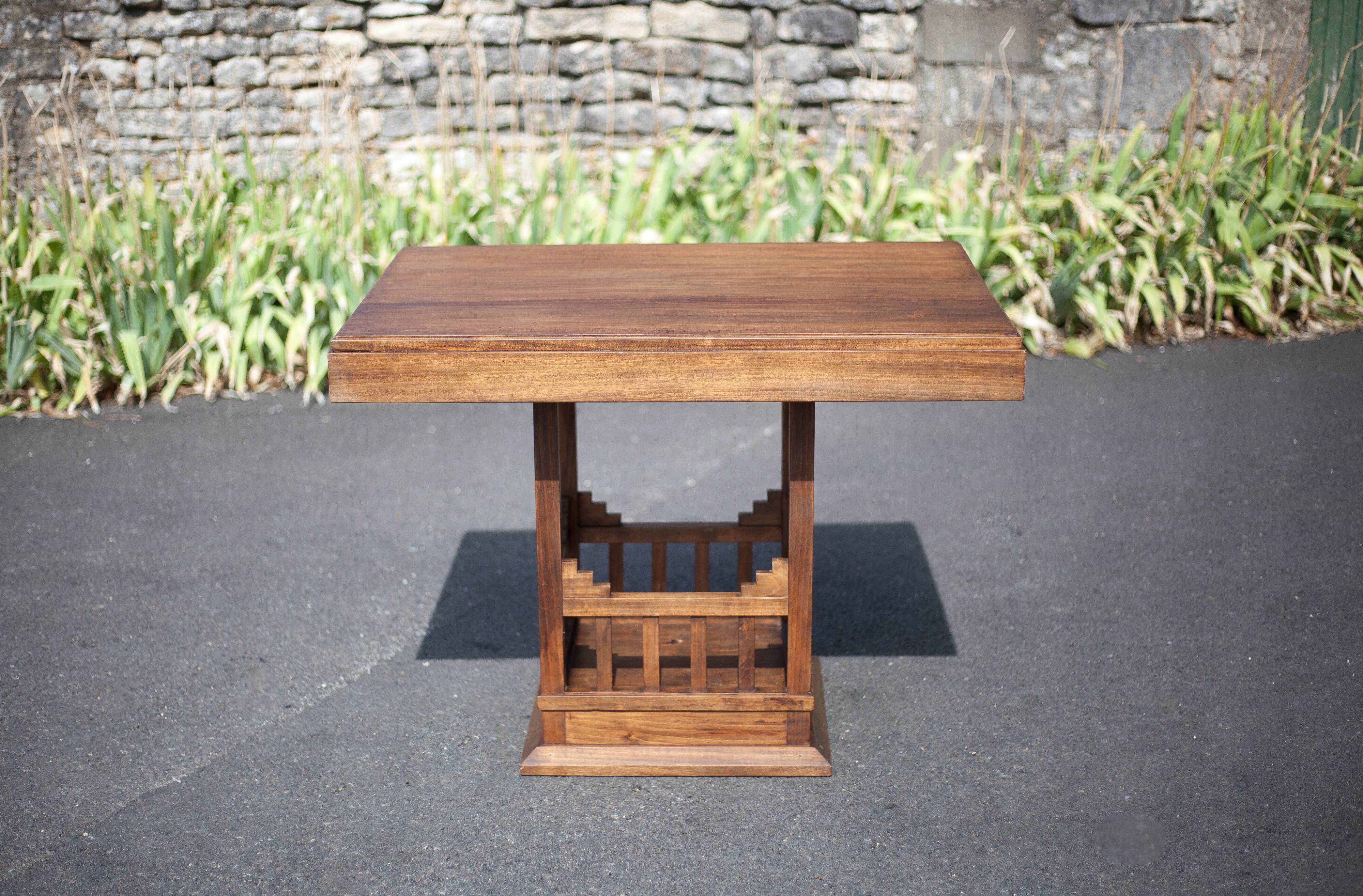 Vintage wooden dining table, wooden table, living room table, interior decor