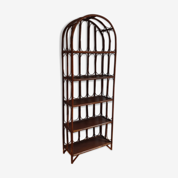 Vintage rattan bookcase