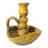Fat lava ceramic candle holder, 1970s