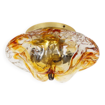 Vintage 1970's Muranoglass flush mount light