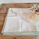 Set of 10 white towels embroidered flowers