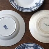 Lot of 7 plates old iron land of saint Amand hamage north model medallion