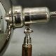 1930s Bauhaus Chrome Table Lamp with Beech Handle, Czechoslovakia