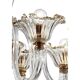 Elegant Romantic Murano Glass Chandelier With Floral Accents
