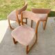 Lot de 3 chaises traineau SELF , dlg de Baumann , 1970'