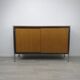 Sideboard storage modernist design 70s vintage oak metal