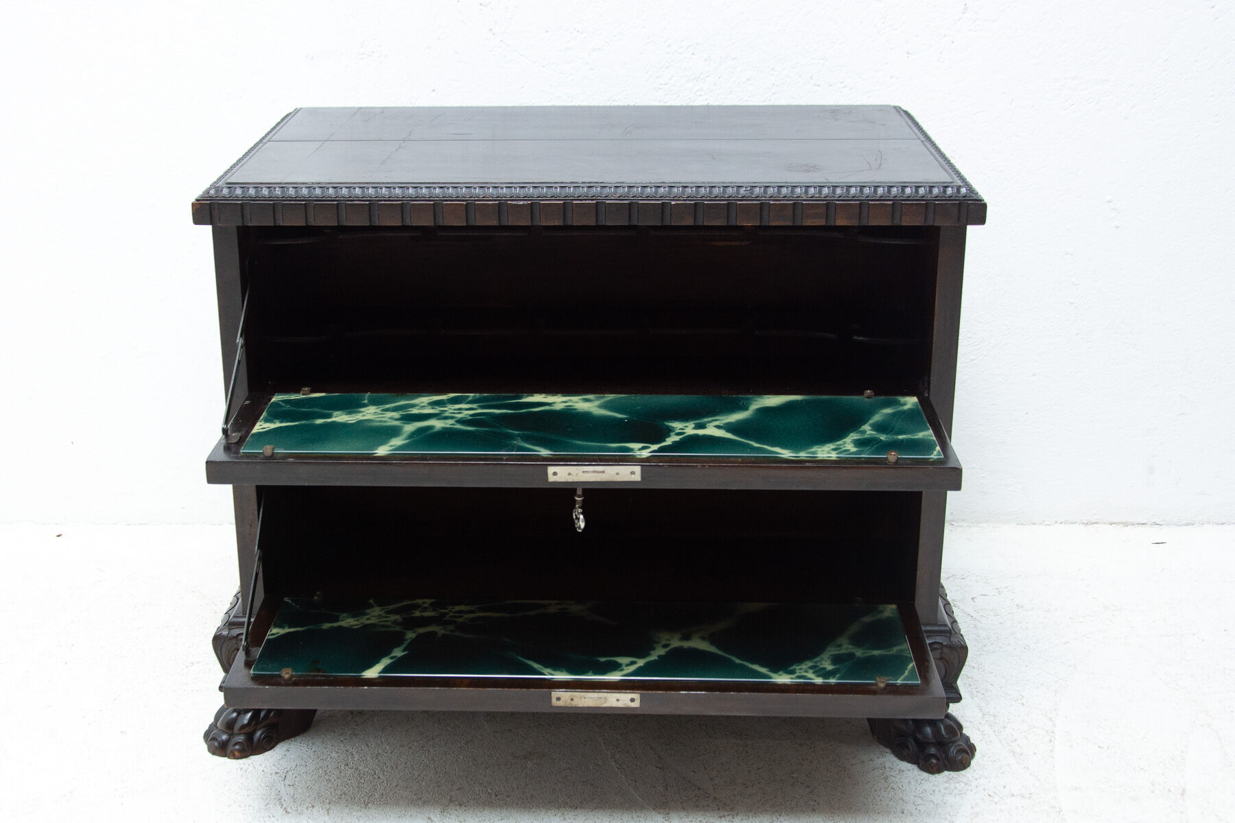 art deco walnut bar cabinet, 1930s