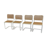 Set of 4 Cesca b32 model chairs in white
