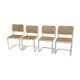 Ensemble de 4 chaises modèles Cesca b32 en blanc