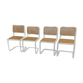 Ensemble de 4 chaises modèles Cesca b32 en blanc