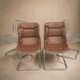 Set of 4 chrome chairs G. Rinaldi