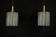 Pair of Murano glass and brass chandeliers
