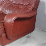 Brown Leather Sofa By Madsen & Schubell, Denmark 1970s