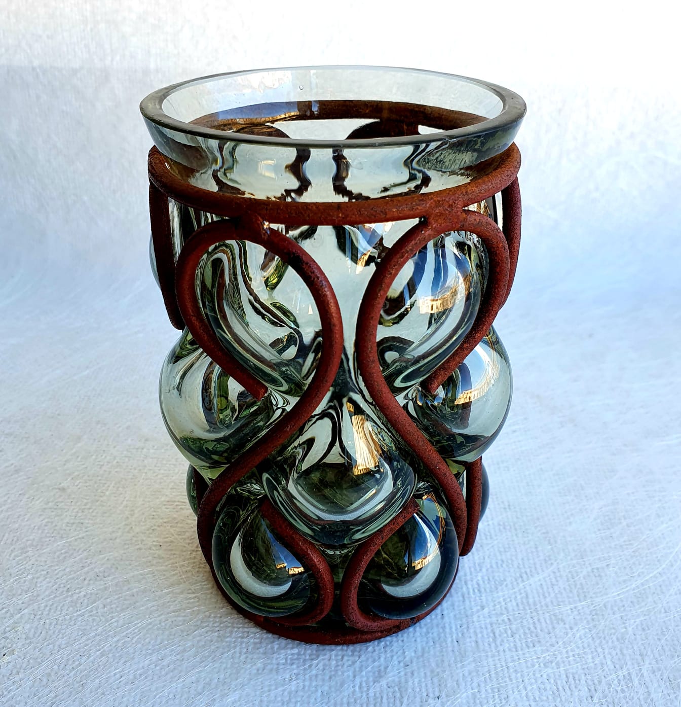 Vase ou bougeoir soufflé