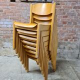 Set of 8 stackable chairs by Karl Klipper