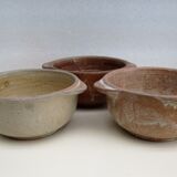 Bowls with ears, stoneware, set of three