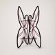 Butterfly magazine rack in metal wire, 1950s-60s