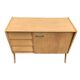 Vintage sideboard with tapered legs, light oak, 1960s.