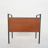 Teak and minimalistic metal sewing box, The Netherlands 1960's
