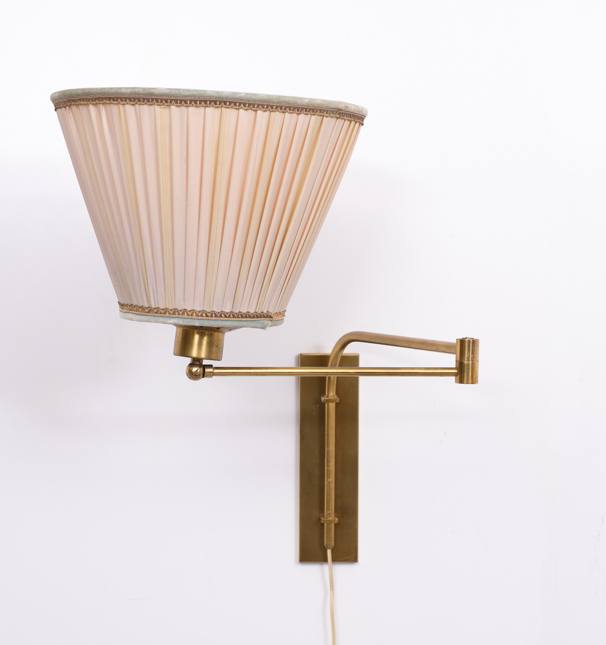 Brass harmonica scissor wall lamp 1960s holland