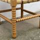 Art Deco turned wood straw corner armchair