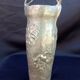 Vase en bronze argenté signé Vital Cornu