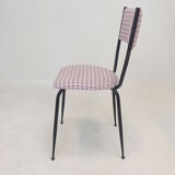 Set of 4 Italian Metal Dining Chairs, 1960's