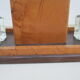Wood inkwell and art deco glass