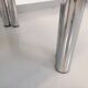 Vintage Italian Space Age square coffee table in smoked glass and chrome metal