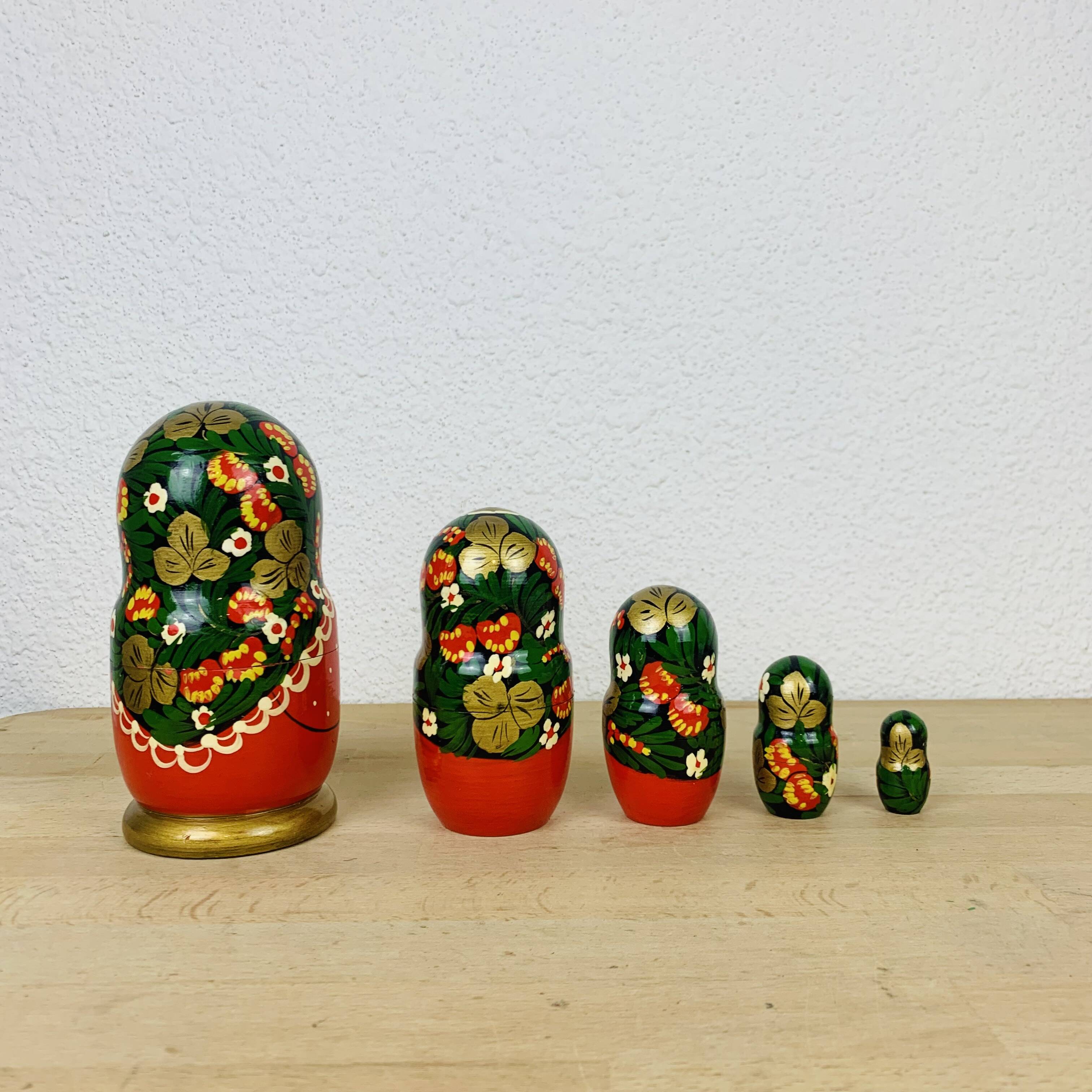 Russian doll Matryoshka painted wood