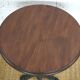 Table guéridon de bistrot pied fonte vintage plateau chêne finition chêne foncé