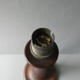 Scandinavian lamp in solid teak, around 1950.