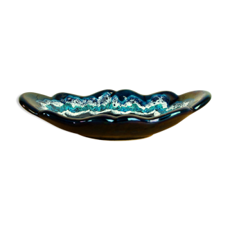 Empty pocket cut "fat lava" in iridescent ceramic