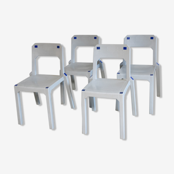 4 Altaïr chairs by Henry Massonnet for Stamp