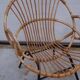 Paire de fauteuils corbeille en rotin