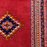 Vintage moroccan rug 320x201 cm tazenacht berber atlas, tribal red, blue large