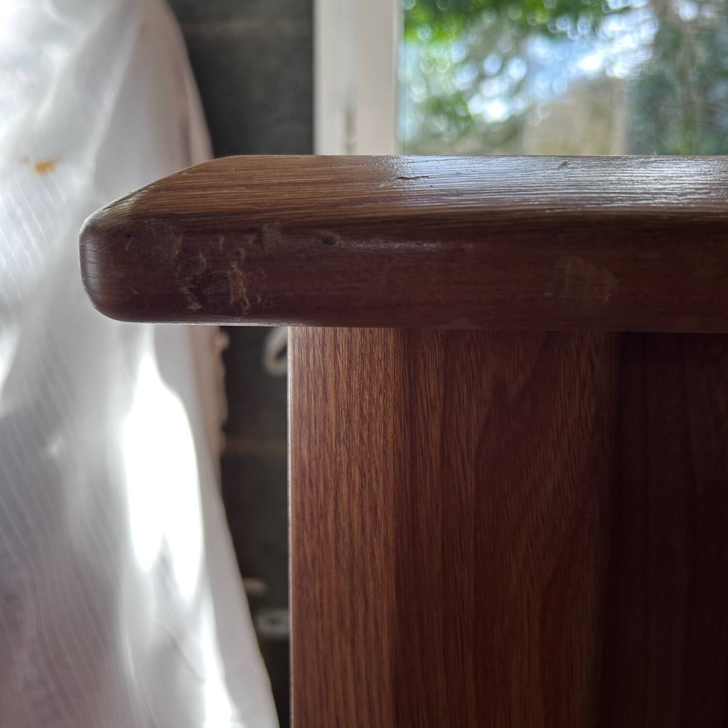 Small varnished wooden buffet