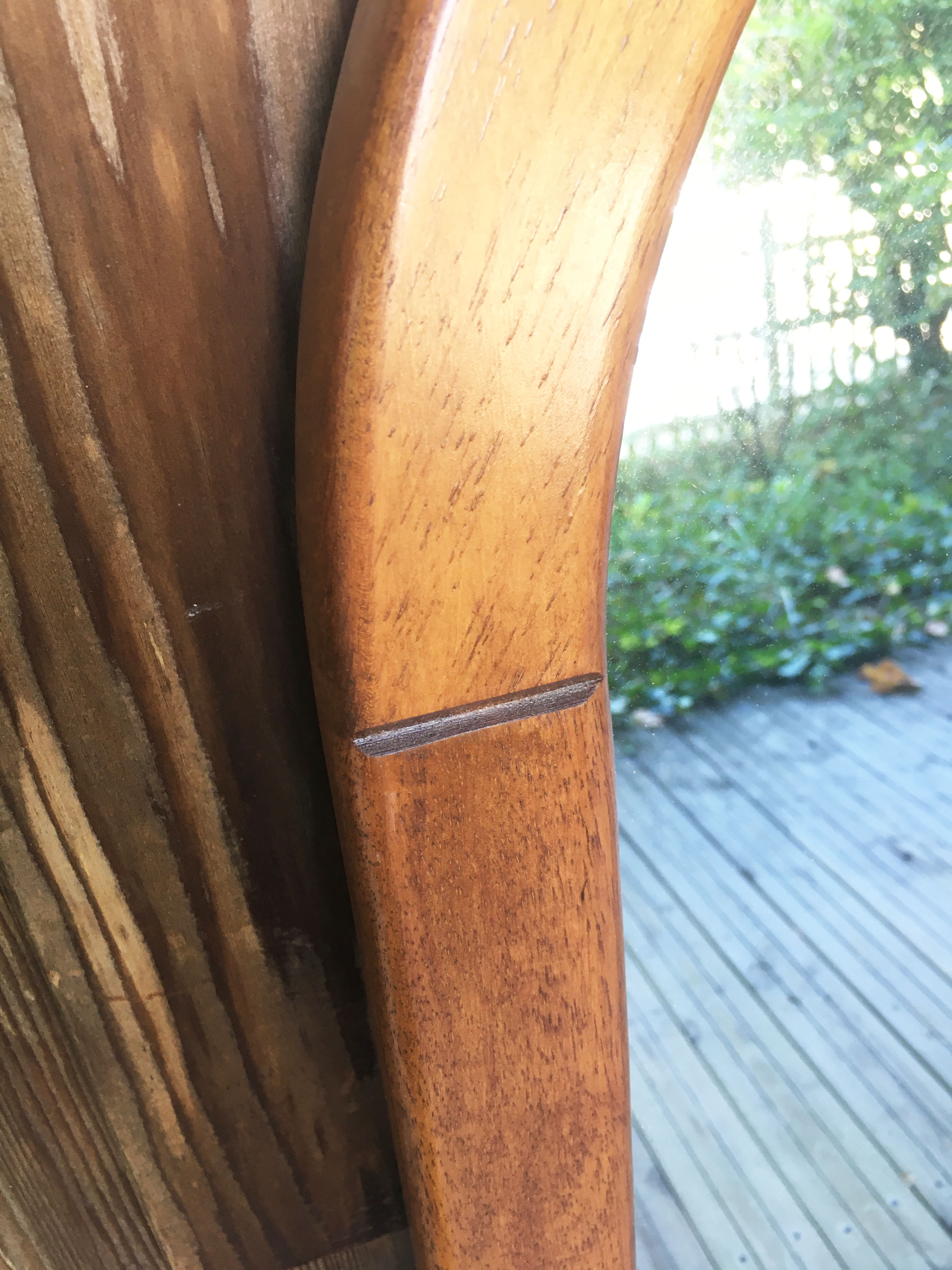 Miroir ovale en bois 148cm
