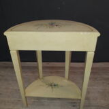 Small half moon console painted