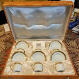 Service café fabrique royale de Limoges x6 (plates and cups) for Lansel