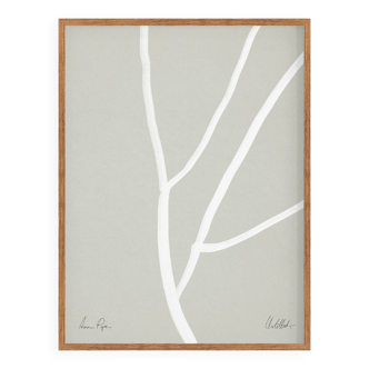 Illustration botanique lignes blanches 50x70cm