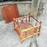 Square rattan side table 62x62