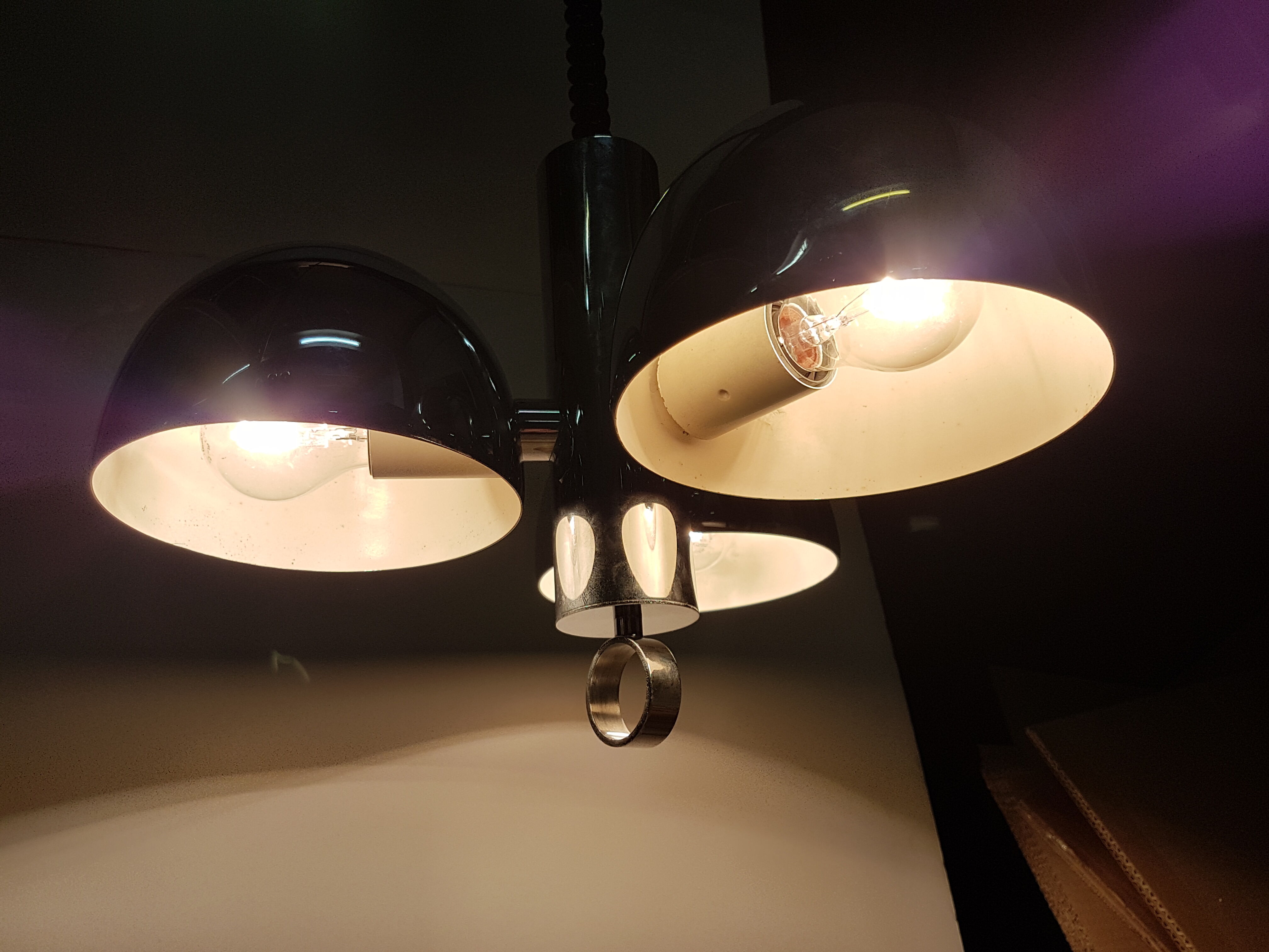 70s Egon Hillbrand design ceiling lamp