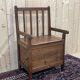 Rustic fir fireplace bench early 20th century